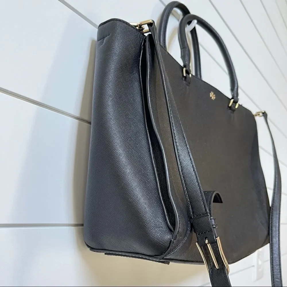 Tory Burch black leather handbag
